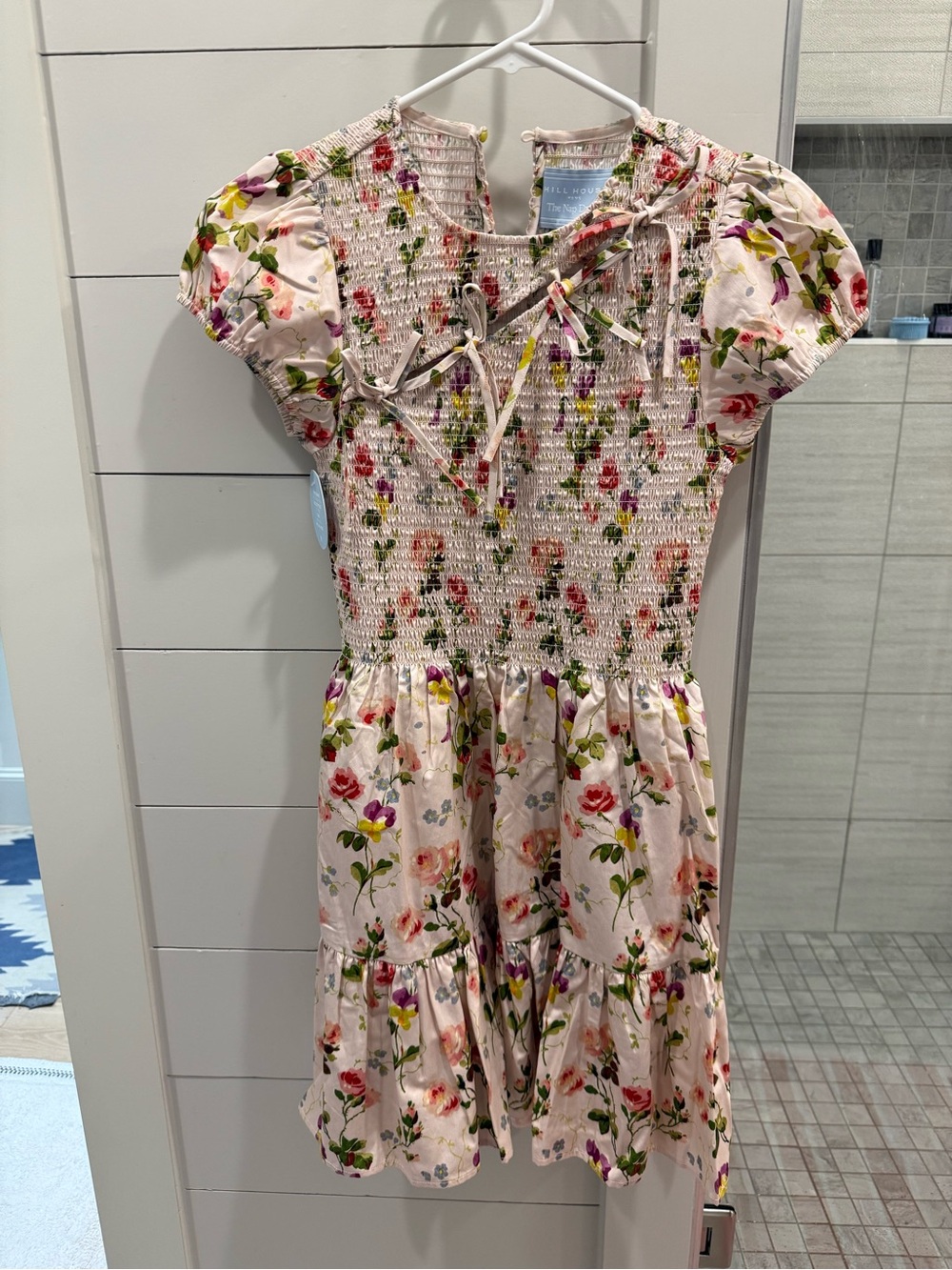 NWT Hill House Gia Mini Smocked Dress with Puff Sleeves